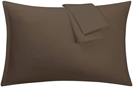 Uxcell Zipper Pillowcases Soft Microfiber 2-Pack Brown
