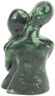 Gemshan Hugging Couple Statues Natural Jade Sculpture