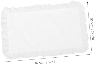 SEWOART 1 Pair Breathable Cotton Ruffled Pillow Cases with Lace Trim