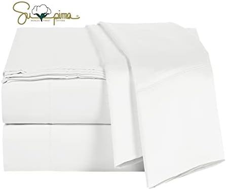ELINEN 600 Thread Count Supima Cotton Pillowcase Set of 4