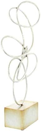 Deco 79 Metal Abstract Sculpture Swirl Home Decor Statue