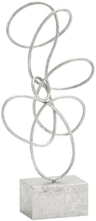 Deco 79 Metal Abstract Sculpture Swirl Home Decor Statue