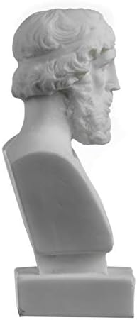Plato Bust Greek Father of Philosophy Statue Alabaster Handmade