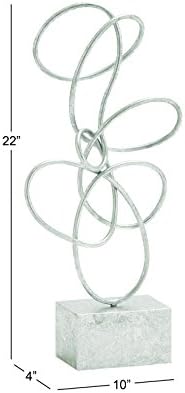Deco 79 Metal Abstract Sculpture Swirl Home Decor Statue