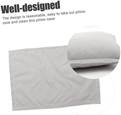PRETYZOOM 2Pcs Solid Color Pillow Cases Grey