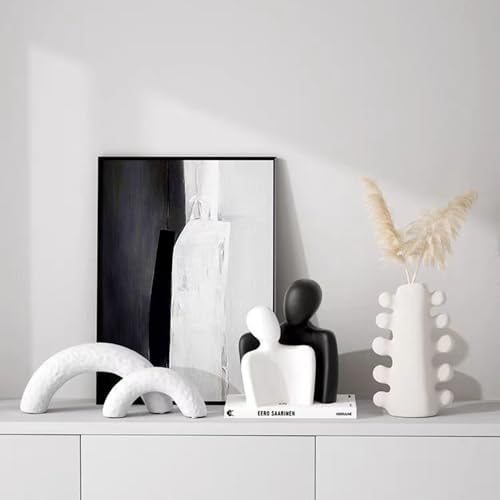 Yahu Lando Romantic Couple Sculptures Black and White