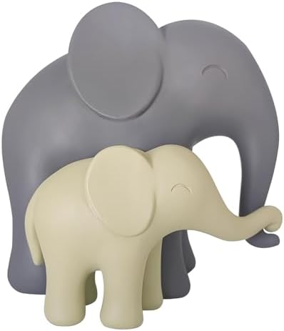 FewSkoy Mom and Baby Elephant Statues Home Decor