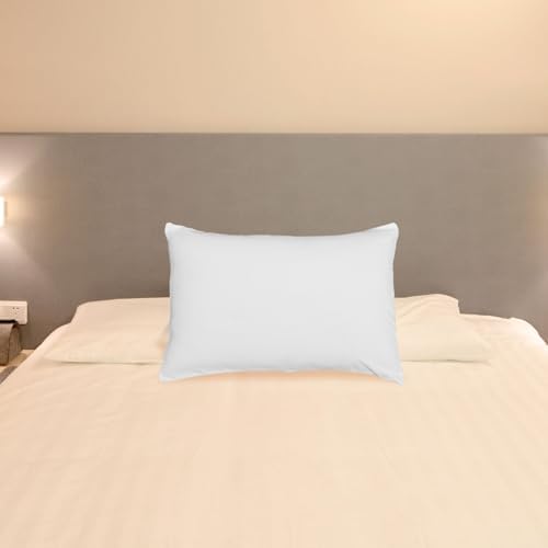 ULTECHNOVO 2Pcs Zipper Pillow Covers Solid Cotton Pillowcase Protectors