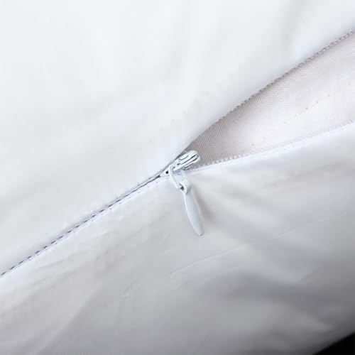 FUNOMOCYA Zipper Pillow Protector for Euro Shams and Cushion Inserts