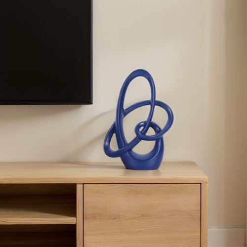 XIYOUQI Blue Abstract Resin Sculpture 11 Modern Home Decor
