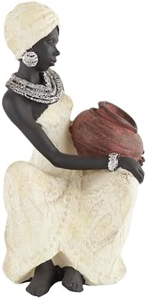 Deco 79 Polystone Woman Statue 6x6x10 Inch