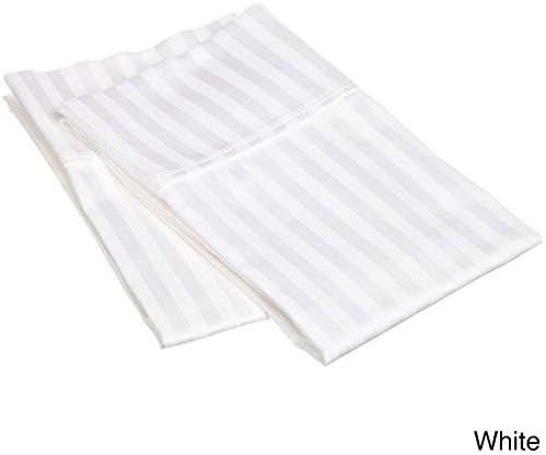 TREND BEDDING MART Oversize Pillow Case White Stripe King Size 23x43