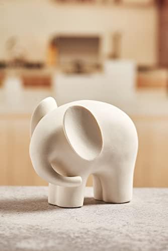Modern Simple Ceramic White Elephant Home Decor