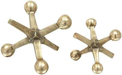 Deco 79 Gold Aluminum Jack Sculptures Set of 2