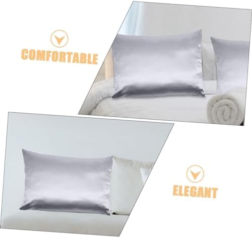 Cabilock Cooling Polyester Pillow Covers Deep Grey Zippered Minimalist