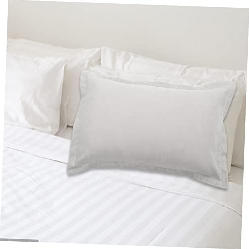 PRETYZOOM 2Pcs Solid Color Pillow Cases Grey