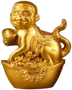 Julrybox Chinese Zodiac Monkey Brass Statue