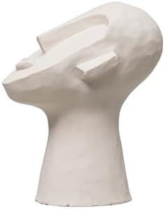 Bloomingville White Cement Face Sculpture 825 H