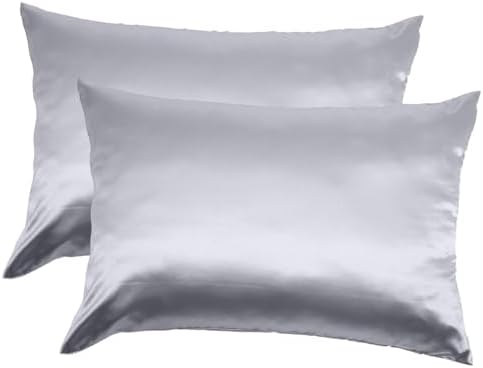 ETHZZLE 2pcs Cooling Polyester Pillowcases Breathable Zippered Covers