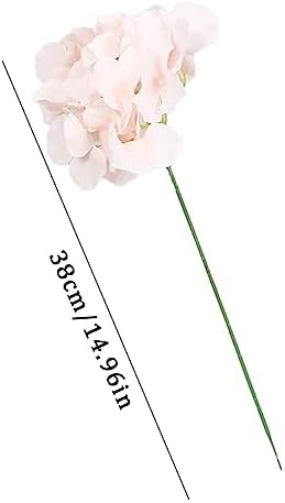 Ymortalize 10 Pcs Fake Hydrangea Artificial Flowers Indoor Beige Silk