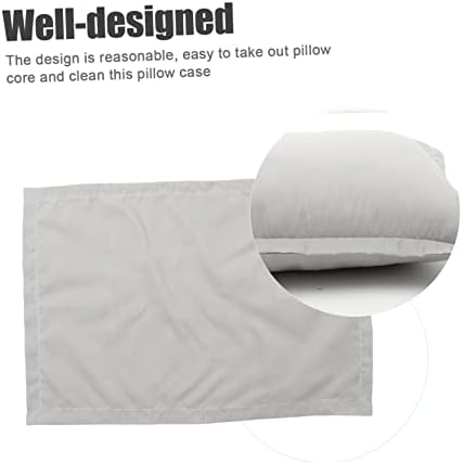 WHAMVOX 2PCS Washable Pillowcases Soft Breathable Dust-Resistant Gray Covers