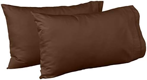 Superior 100 Egyptian Cotton Pillowcase Set Chocolate