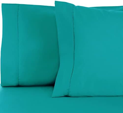 BLUENILEMILLS 600TC Cotton Blend Pillowcase Set 2 Pack King Teal