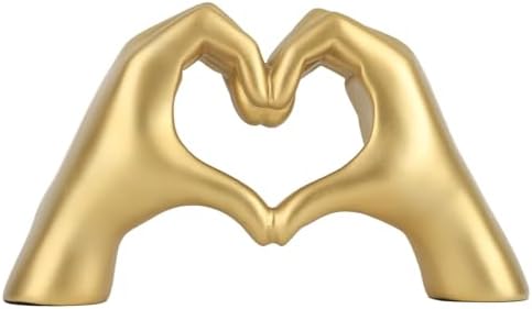 Wisifayardin Large Gold Heart Hands Statue Decor