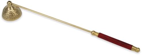Brass Candle Snuffer with Wooden Handle - Home Altar Decoration