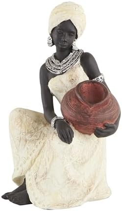 Deco 79 Polystone Woman Statue 6x6x10 Inch