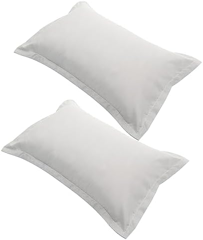 Cabilock 2Pcs Grey Pillowcases Soft Washable Bedroom Decor Covers
