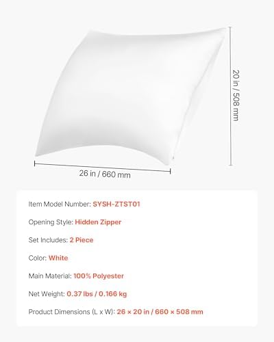 VEVOR Satin Pillowcase 2 Pack Smooth Hair Skin Care
