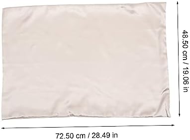 DECHOUS 2pcs Square Pillowcases with Zipper in Beige Silk