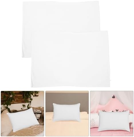 ULTECHNOVO 2Pcs Zipper Pillow Covers Solid Cotton Pillowcase Protectors