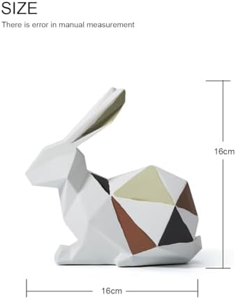 HAUCOZE Geometric Rabbit Statue 61inch Home Decor