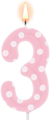 Pink Mouse Girl Birthday Cake Topper Candle