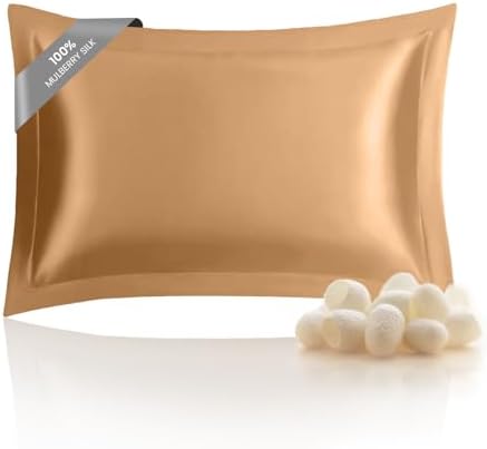 THXSILK 19 Momme Mulberry Silk Pillowcase Luxury Standard Twin Set