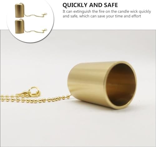 Veemoon 2Pcs Brass Candle Snuffer with Chain 1