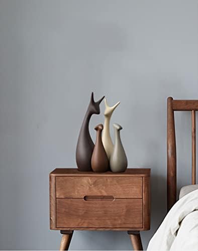 JXCBXJ Deer Family Figurines Set of 4 Ceramic Statue