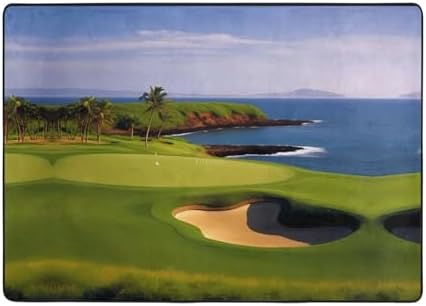ESASAM Golf Course Flannel Non-Slip Mat - 80x58 Inch