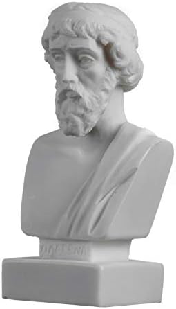 Plato Bust Greek Father of Philosophy Statue Alabaster Handmade
