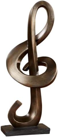 Touch of Class Treble Clef Sculpture - Bronze Resin Finish
