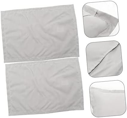 WHAMVOX 2PCS Washable Pillowcases Soft Breathable Dust-Resistant Gray Covers