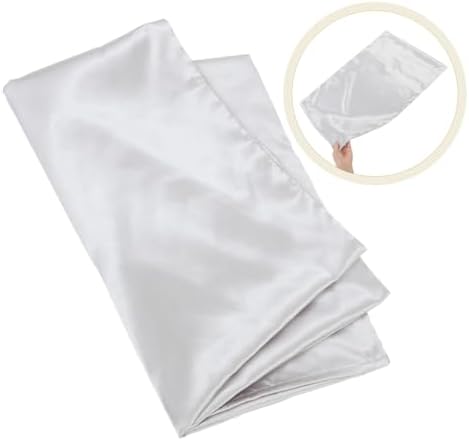 Cabilock Imitation Silk Pillowcase Queen Size Cooling Breathable Light Grey