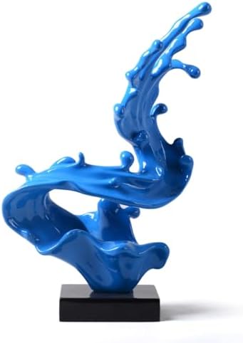 HAUCOZE Modern Sea Wave Sculpture Decor Statue 16 Inch