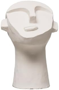 Bloomingville White Cement Face Sculpture 825 H