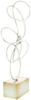 Deco 79 Metal Abstract Sculpture Swirl Home Decor Statue