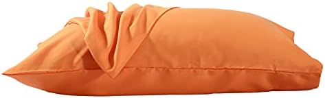 EVOLIVE Ultra Soft Microfiber Pillowcases Set of 2 20x30 Orange