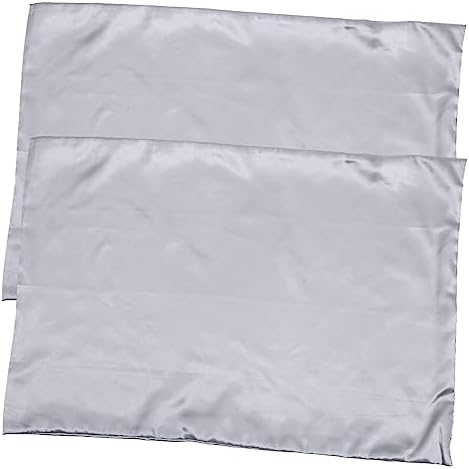 VALICLUD 2Pcs Deep Grey Zipped Pillow Covers for Comfortable Sleep