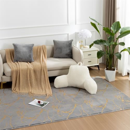 Aimuan Fluffy Velvet Bronzing Rug for Nursery 5x8ft